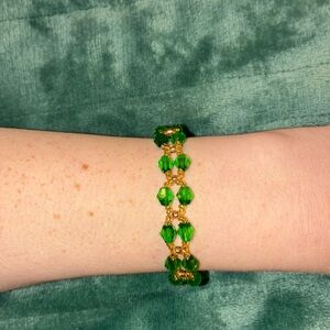 Elegant Green Acrylic Bracelet